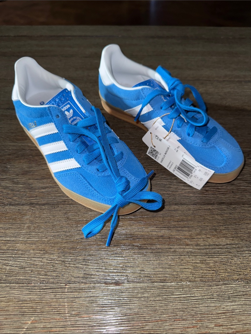 ADIDAS GAZELLE INDOOR SHOES KIDS Blue Bird / Cloud White / Gum